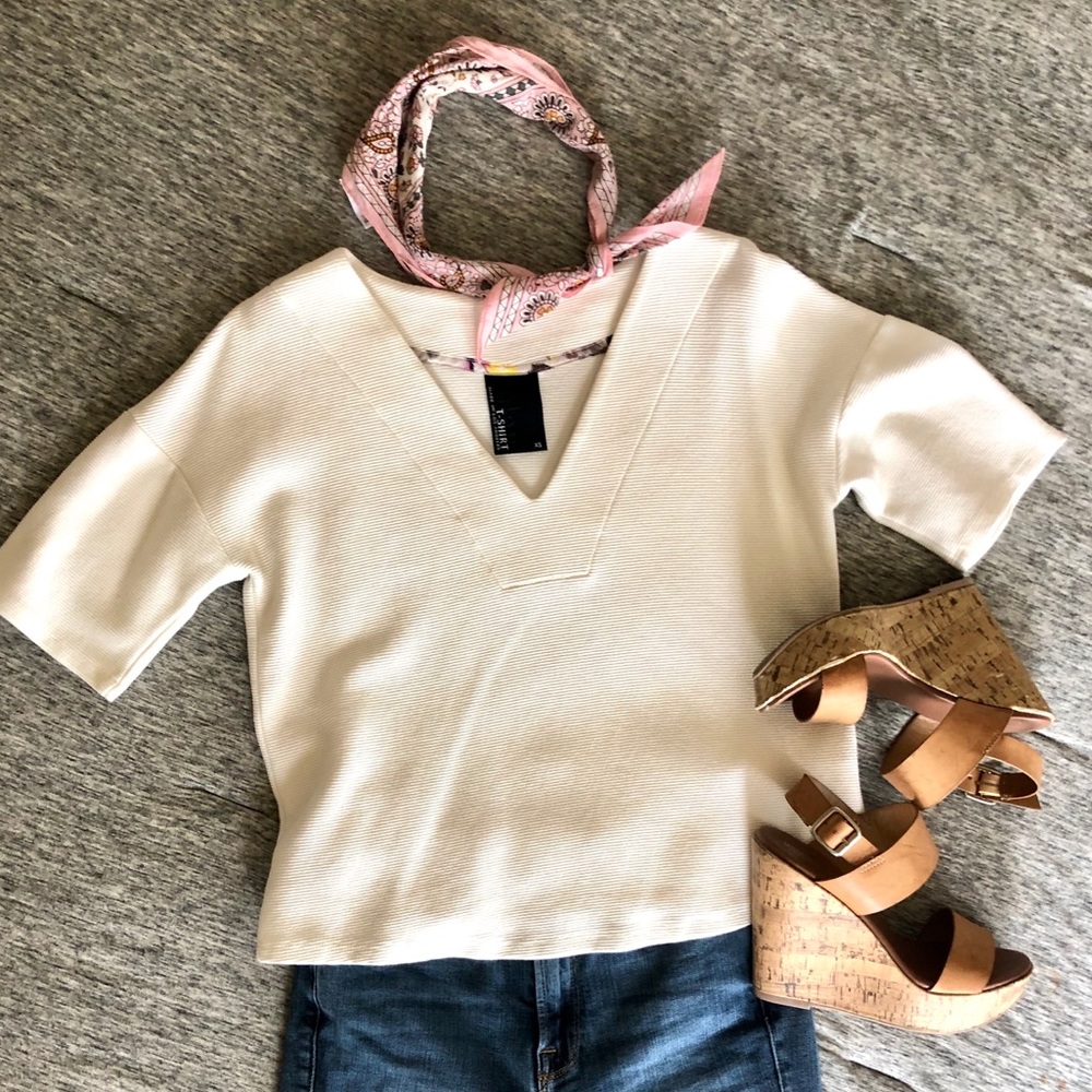 Dolan LA white ribbed shirt XS